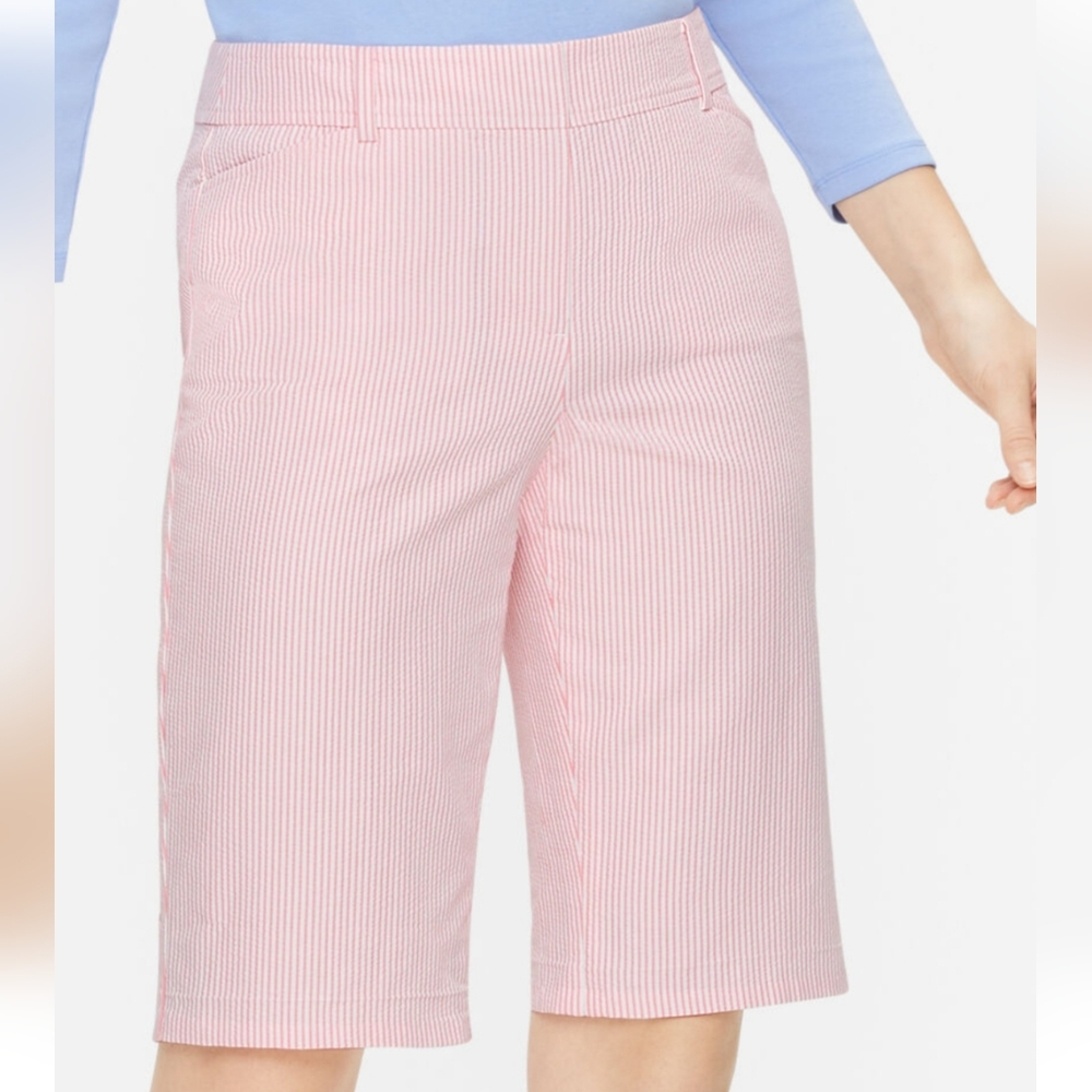 Talbot's Pink and White Women's Burmuda Golf Performance Shorts Size 12